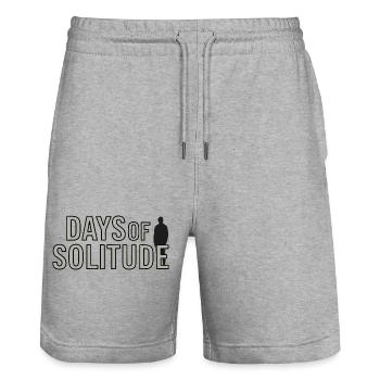 Minimalistische einsame Silhouette Illustration - Stanley/Stella Unisex Bio Joggingshorts Trainer  - Grau meliert - Vorne - Nik (191cm) & Marisol (170cm)