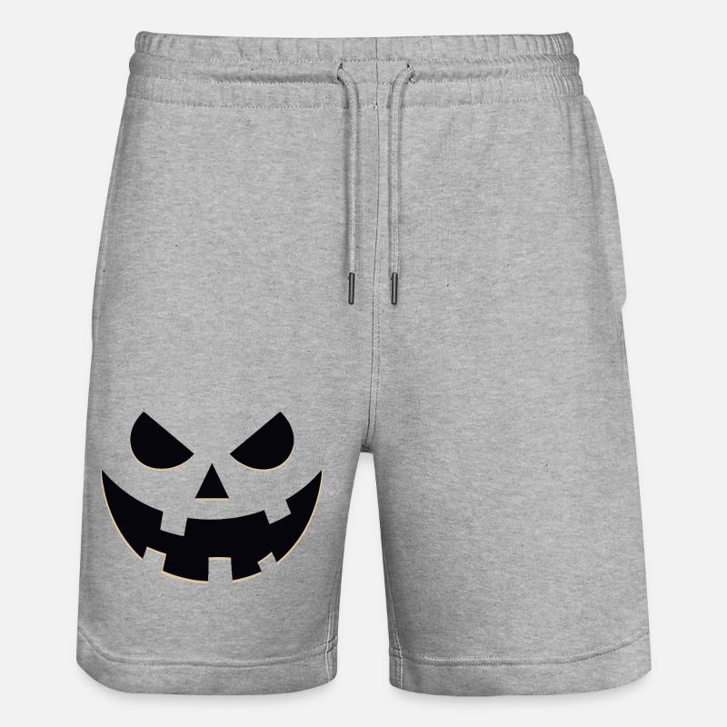 Portrait étrange de Jack-O'-Lantern - Short de jogging bio TRAINER Stanley/Stella unisexe - gris chiné
