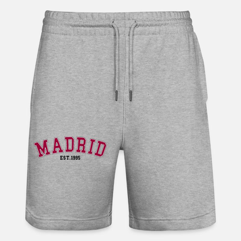Madrid_Est_1995 - Short de jogging bio TRAINER Stanley/Stella unisexe - gris chiné