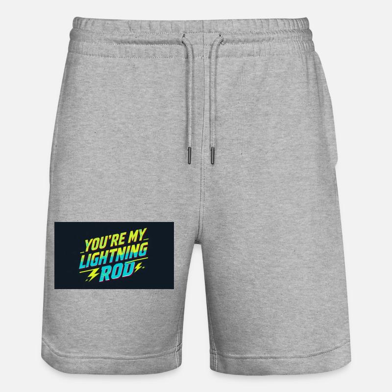 Du bist mein Blitzableiter - Stanley/Stella Unisex Bio Joggingshorts Trainer  - Grau meliert