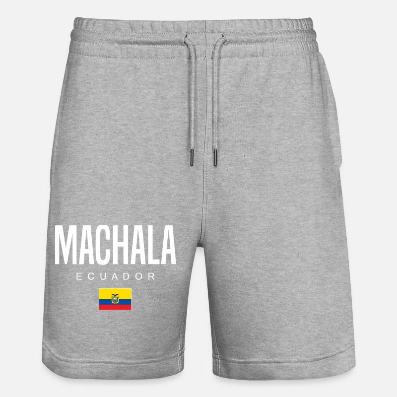 Machala Équateur Équatorien - Short de jogging bio TRAINER Stanley/Stella unisexe - gris chiné