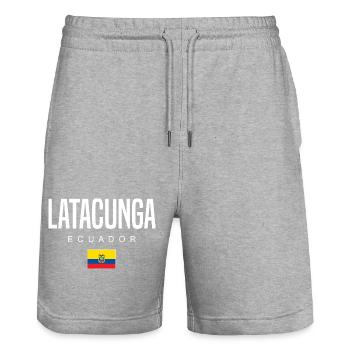 Latacunga Ecuador Ecuadorianer - Stanley/Stella Unisex Bio Joggingshorts Trainer  - Grau meliert - Vorne - Nik (191cm) & Marisol (170cm)