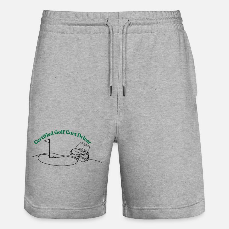 Chauffeur de voiturette de golf certifié - Short de jogging bio TRAINER Stanley/Stella unisexe - gris chiné