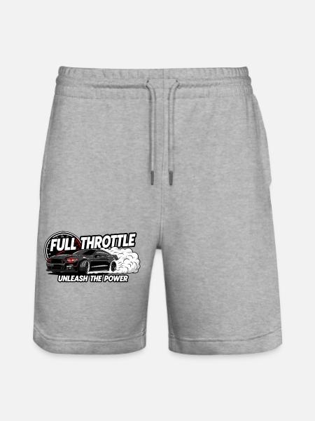 Full Throttle: Unleash The Power - Stanley/Stella Trainer Unisex Organic Jogging Shorts - heather grey
