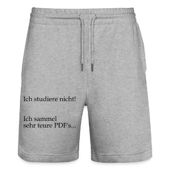 L’université dit que les « PDF très chers » offrent, les étudiants - Short de jogging bio TRAINER Stanley/Stella unisexe - gris chiné - Devant - Nik (191cm) & Marisol (170cm)