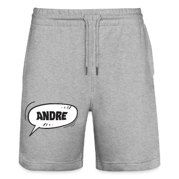 André André - Short de jogging bio TRAINER Stanley/Stella unisexe - gris chiné - Devant - Nik (191cm) & Marisol (170cm)