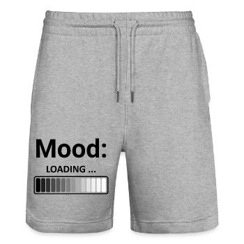 Mood Loading Stilvolles Design Ladestange - Stanley/Stella Unisex Bio Joggingshorts Trainer  - Grau meliert - Vorne - Nik (191cm) & Marisol (170cm)