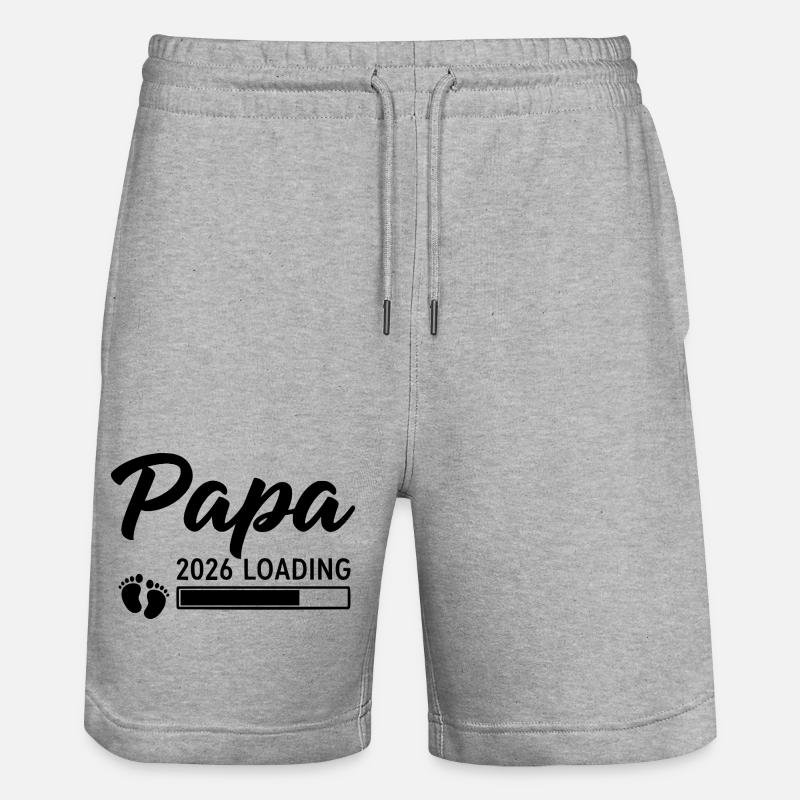 Papa 2026 Loading - Stanley/Stella Unisex Bio Joggingshorts Trainer  - Grau meliert