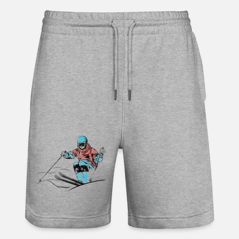 Ski de bosses - Short de jogging bio TRAINER Stanley/Stella unisexe - gris chiné