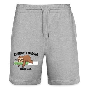 Batterie-Nap-Modus - Stanley/Stella Unisex Bio Joggingshorts Trainer  - Grau meliert - Vorne - Nik (191cm) & Marisol (170cm)