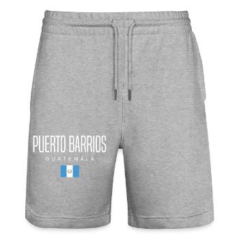 Puerto Barrios Guatemala Guatemalteken - Short de jogging bio TRAINER Stanley/Stella unisexe - gris chiné - Devant - Nik (191cm) & Marisol (170cm)