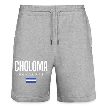 Choloma Honduras Honduraner - Stanley/Stella Unisex Bio Joggingshorts Trainer  - Grau meliert - Vorne - Nik (191cm) & Marisol (170cm)