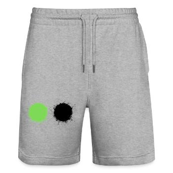 blanc vert - Short de jogging bio TRAINER Stanley/Stella unisexe - gris chiné - Devant - Nik (191cm) & Marisol (170cm)