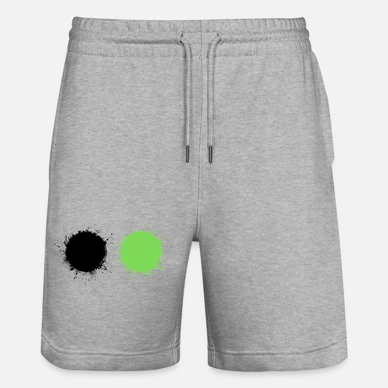 Noir et vert - Short de jogging bio TRAINER Stanley/Stella unisexe - gris chiné
