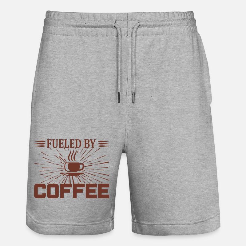 Alimenté par le café - Short de jogging bio TRAINER Stanley/Stella unisexe - gris chiné