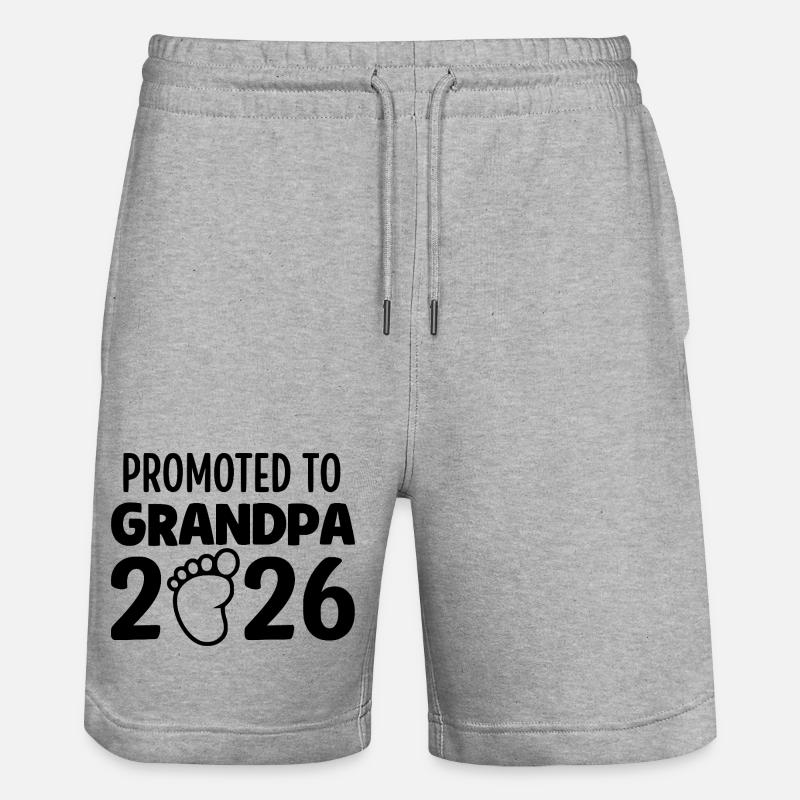 Promu au rang de grand-père 2026 - Short de jogging bio TRAINER Stanley/Stella unisexe - gris chiné