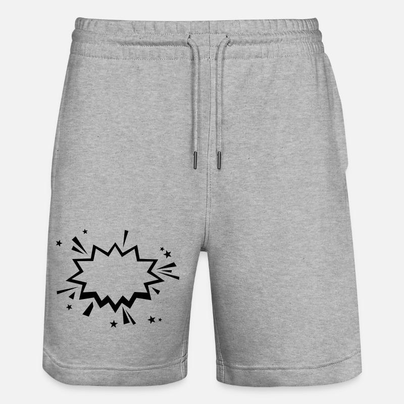 Bande dessinée Bang - Short de jogging bio TRAINER Stanley/Stella unisexe - gris chiné