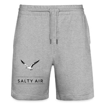Air salin - Short de jogging bio TRAINER Stanley/Stella unisexe - gris chiné - Devant - Nik (191cm) & Marisol (170cm)