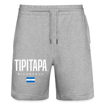 Tipitapa Nicaragua Nicaraguayens - Short de jogging bio TRAINER Stanley/Stella unisexe - gris chiné - Devant - Nik (191cm) & Marisol (170cm)