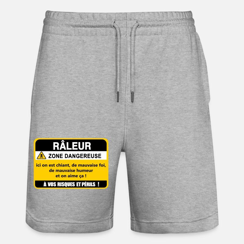 Râleur Zone Dangereuse - Short de jogging bio TRAINER Stanley/Stella unisexe - gris chiné