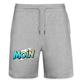 Bande dessinée Pop Art Moin Design - Short de jogging bio TRAINER Stanley/Stella unisexe - gris chiné - Devant - Nik (191cm) & Marisol (170cm)