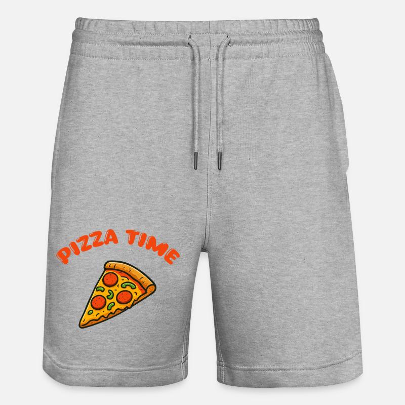 Bande dessinée Pizza - Short de jogging bio TRAINER Stanley/Stella unisexe - gris chiné