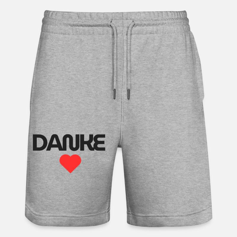 Remerciements chaleureux Design pour la gratitude - Short de jogging bio TRAINER Stanley/Stella unisexe - gris chiné