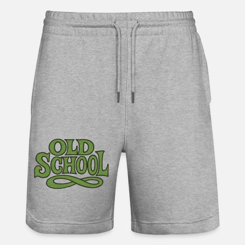 Emblème vert de la vieille école - Short de jogging bio TRAINER Stanley/Stella unisexe - gris chiné