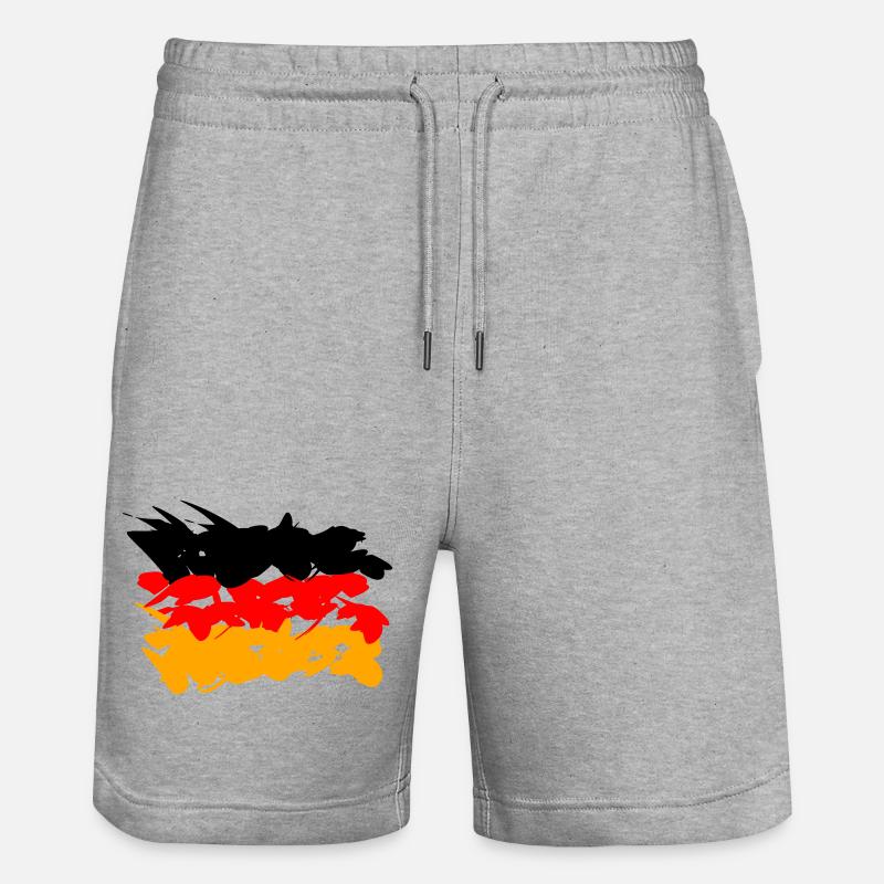 Drapeau de l’Allemagne Graffiti Design - Short de jogging bio TRAINER Stanley/Stella unisexe - gris chiné