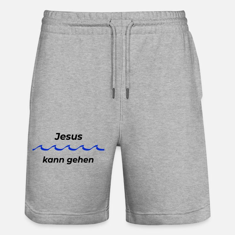 Jésus peut marcher - Short de jogging bio TRAINER Stanley/Stella unisexe - gris chiné