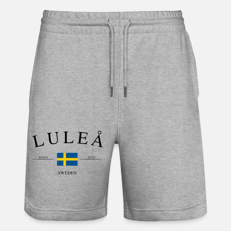 Luleå Schweden – Urlaub Souvenir & Geschenk - Stanley/Stella Unisex Bio Joggingshorts Trainer  - Grau meliert