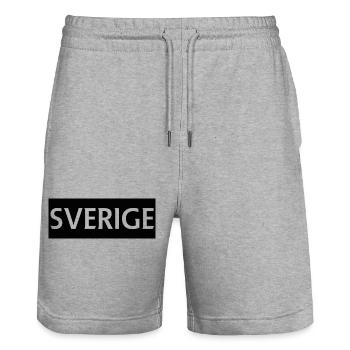 Suède - Short de jogging bio TRAINER Stanley/Stella unisexe - gris chiné - Devant - Nik (191cm) & Marisol (170cm)