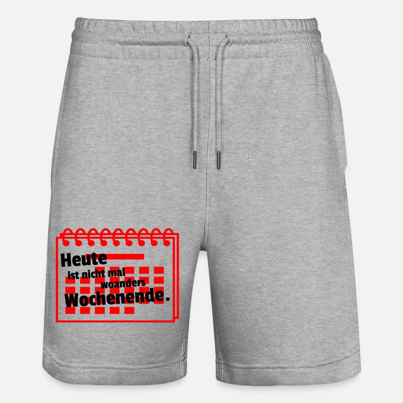 Week-end de nulle part - Short de jogging bio TRAINER Stanley/Stella unisexe - gris chiné