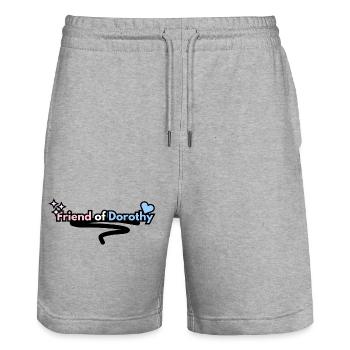Freundin von Dorothy Trans Pride Hidden Queer - Stanley/Stella Unisex Bio Joggingshorts Trainer  - Grau meliert - Vorne - Nik (191cm) & Marisol (170cm)