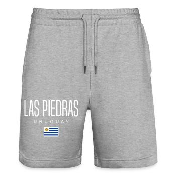 Las Piedras Uruguay Uruguayer - Stanley/Stella Unisex Bio Joggingshorts Trainer  - Grau meliert - Vorne - Nik (191cm) & Marisol (170cm)
