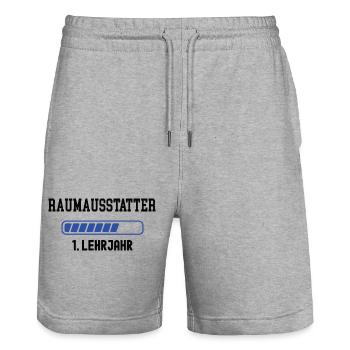 Apprenticeship as an interior decorator 1st year apprenticeship - Stanley/Stella Trainer Unisex Organic Jogging Shorts - heather grey - Front - Nik (191cm) & Marisol (170cm)