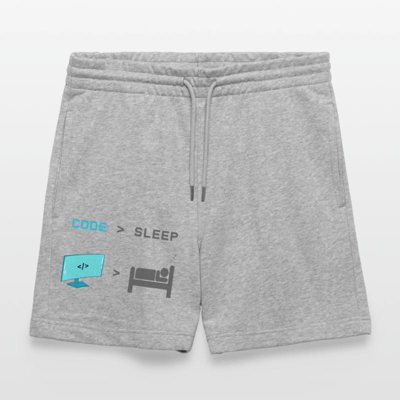 Code vs Sleep: Coder in Sleep Mode Stanley/Stella Trainer Unisex Organic Jogging Shorts