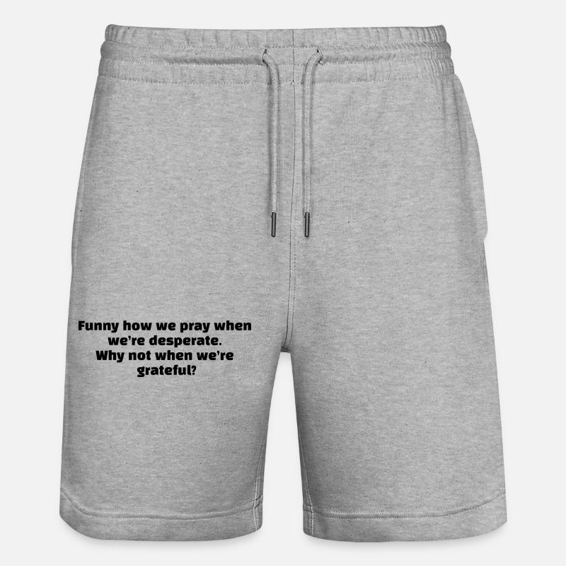 C’est drôle comme - Short de jogging bio TRAINER Stanley/Stella unisexe - gris chiné