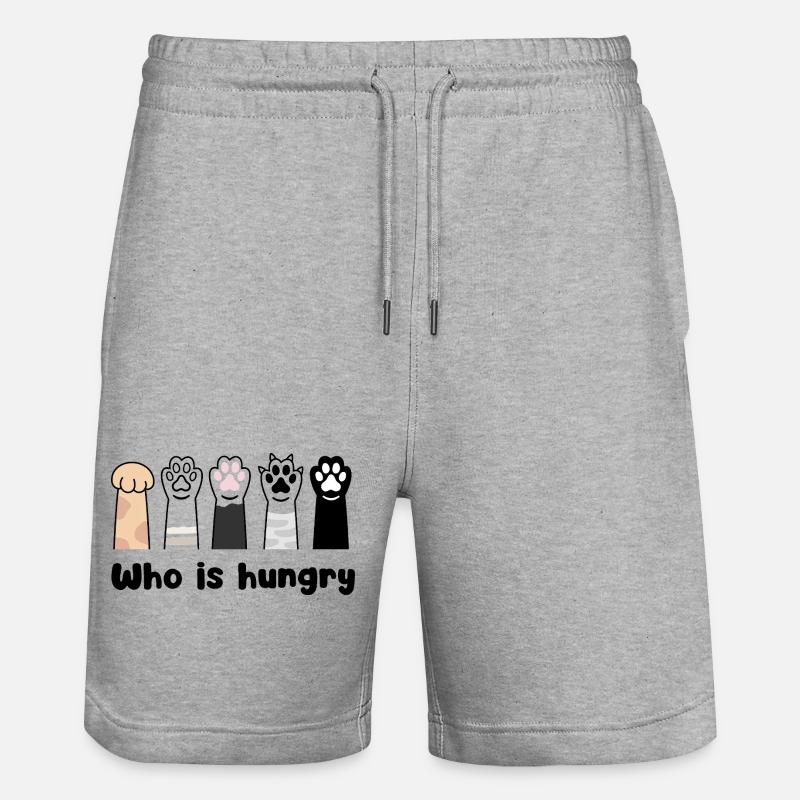 Silhouettes de défilé d’empreintes de pattes - Short de jogging bio TRAINER Stanley/Stella unisexe - gris chiné