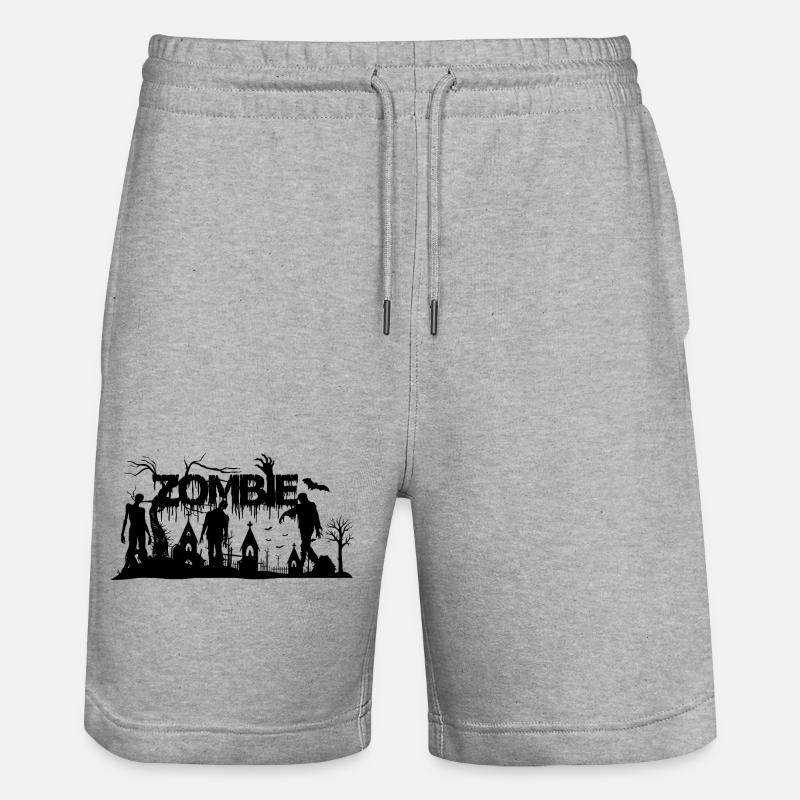 ZOMBIE - Short de jogging bio TRAINER Stanley/Stella unisexe - gris chiné