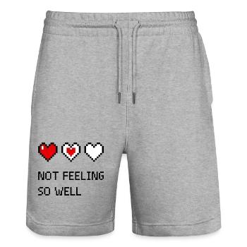 Core Pixel Trio - Stanley/Stella Trainer Unisex Organic Jogging Shorts - heather grey - Front - Nik (191cm) & Marisol (170cm)