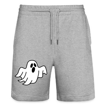 Fantôme ou fantôme - Short de jogging bio TRAINER Stanley/Stella unisexe - gris chiné - Devant - Nik (191cm) & Marisol (170cm)