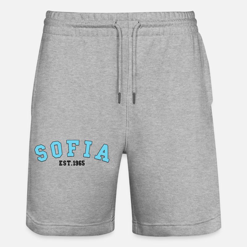 Sofia_Est_1965 - Short de jogging bio TRAINER Stanley/Stella unisexe - gris chiné