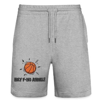 Holy f-ing airball ! - Stanley/Stella Unisex Bio Joggingshorts Trainer  - Grau meliert - Vorne - Nik (191cm) & Marisol (170cm)
