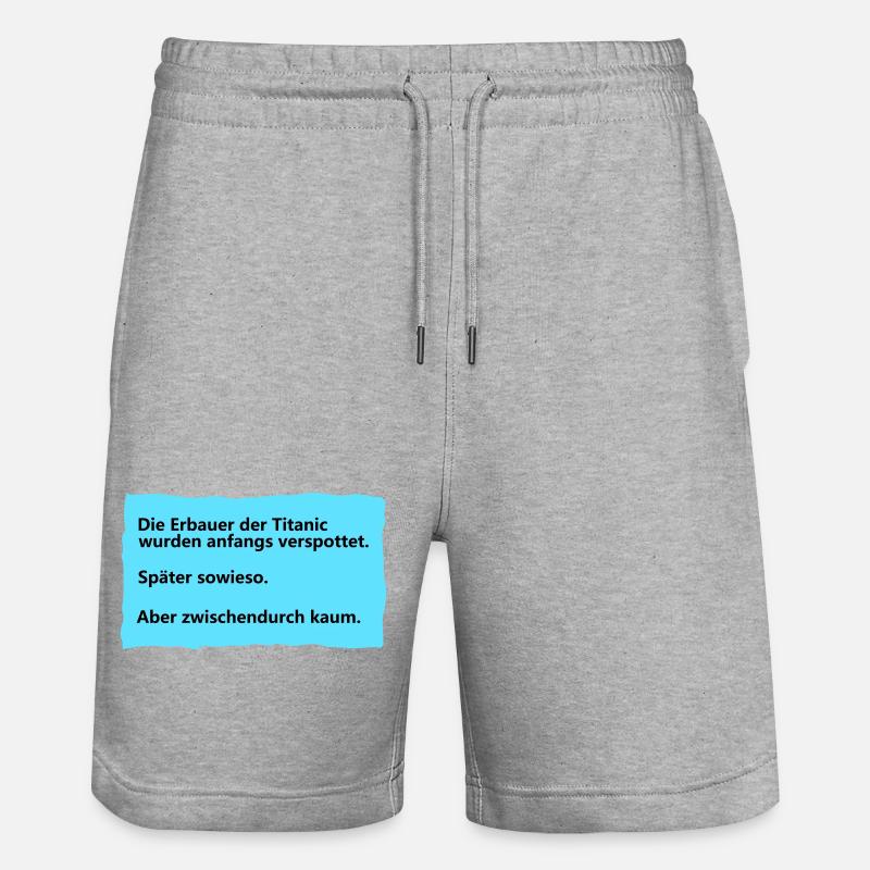 Titanesque - Short de jogging bio TRAINER Stanley/Stella unisexe - gris chiné