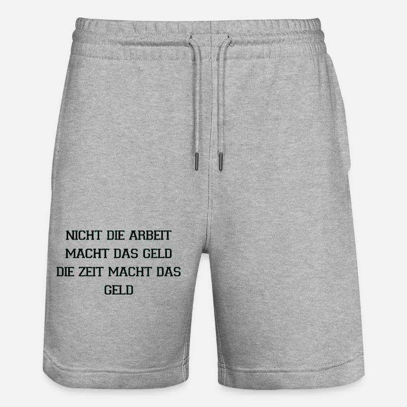 Le temps gagne de l’argent Citation - Short de jogging bio TRAINER Stanley/Stella unisexe - gris chiné