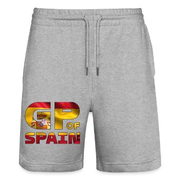 spain_gp - Stanley/Stella Unisex Bio Joggingshorts Trainer  - Grau meliert - Vorne - Nik (191cm) & Marisol (170cm)