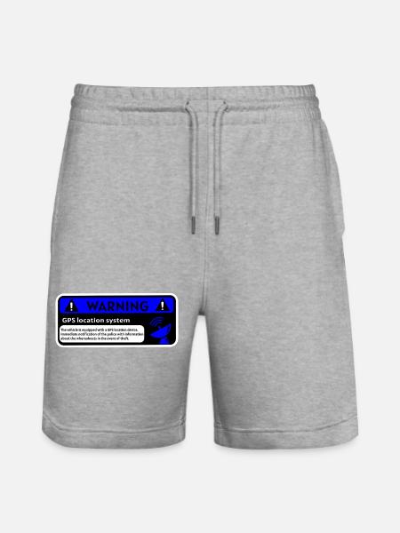 GPS alert and vehicle location - Stanley/Stella Trainer Unisex Organic Jogging Shorts - heather grey