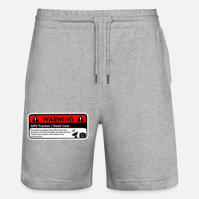 Dashcam GPS-Alarm - Stanley/Stella Unisex Bio Joggingshorts Trainer  - Grau meliert