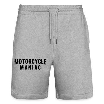 Motorrad-Wahnsinniger - Stanley/Stella Unisex Bio Joggingshorts Trainer  - Grau meliert - Vorne - Nik (191cm) & Marisol (170cm)